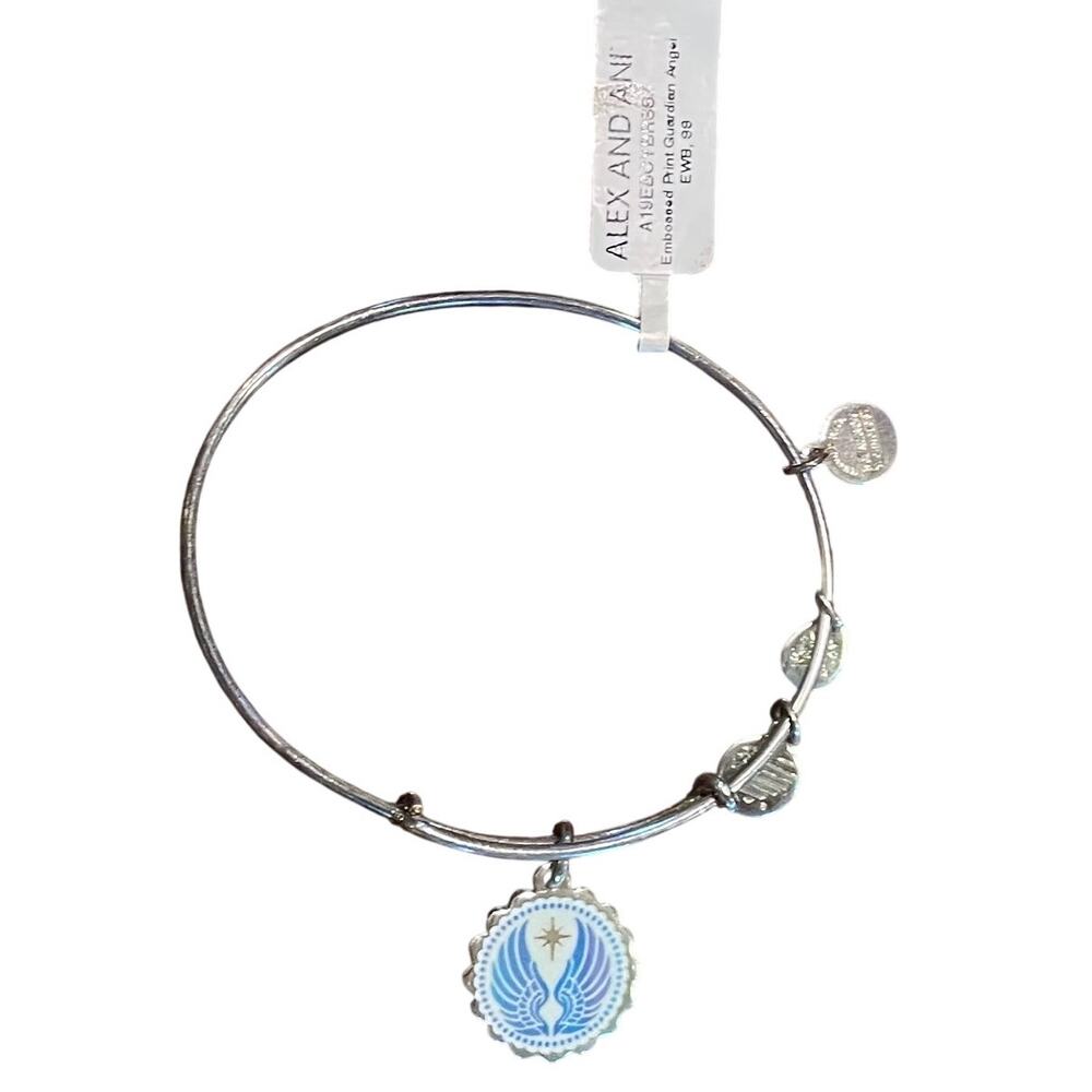 New Alex and Ani Silver Tone Guardian Angel Charm Bracelet
